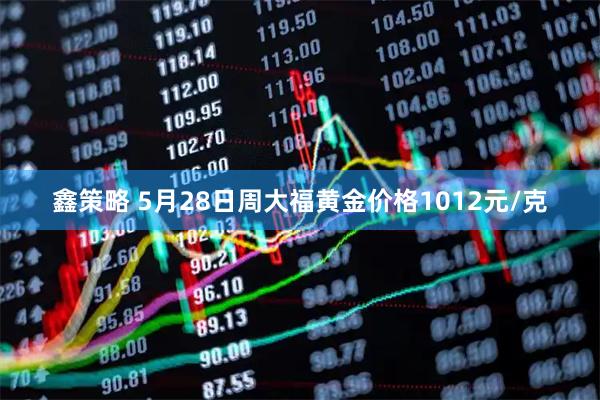 鑫策略 5月28日周大福黄金价格1012元/克