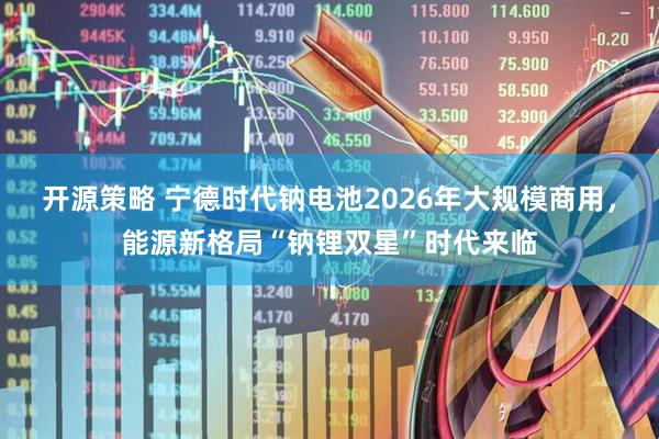 开源策略 宁德时代钠电池2026年大规模商用，能源新格局“钠锂双星”时代来临